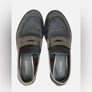 Jeffrey Campbell Lenna Gray Leather Penny Loafer Women’s Size 9